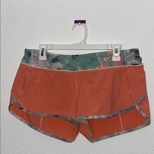 Lululemon Orange Running Shorts